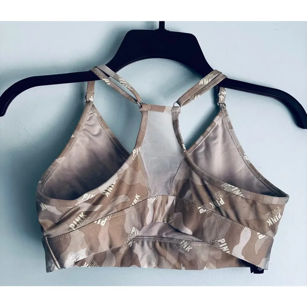 PINK Victoria's Secret Ultimate Lightly Lined Sports Bra Camo M